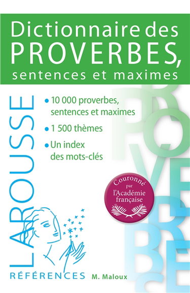 Couverture de Dictionnaire des proverbes, sentences & maximes