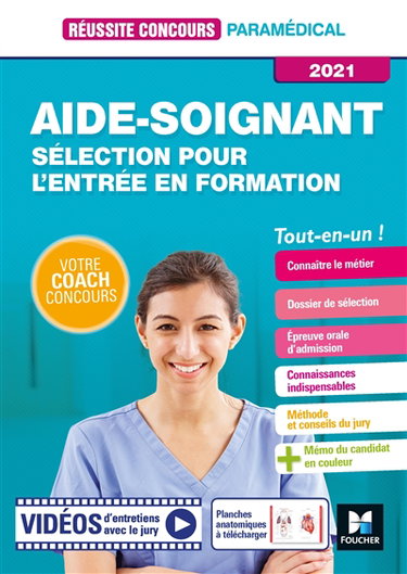Couverture de Aide-soignant : sélection pour l'entrée en formation 2021 : tout-en-un !
