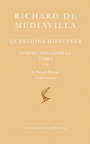 Questions disputées. Vol. 1. Introduction générale, Questions 1-8 : le premier principe, l'individuation