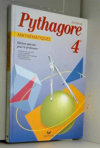 Mathematiques 4eme. Livre Du Maitre, Edition 1992