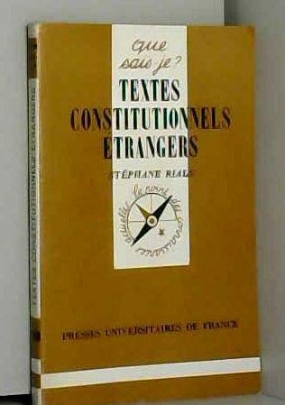 Textes constitutionnels étrangers