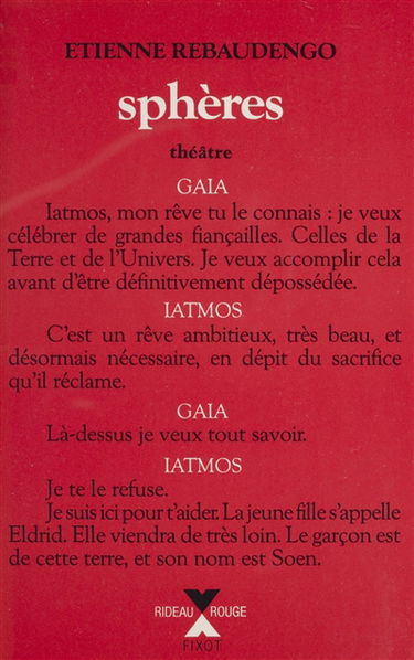 Sphères : tragi-comédie en neuf parties