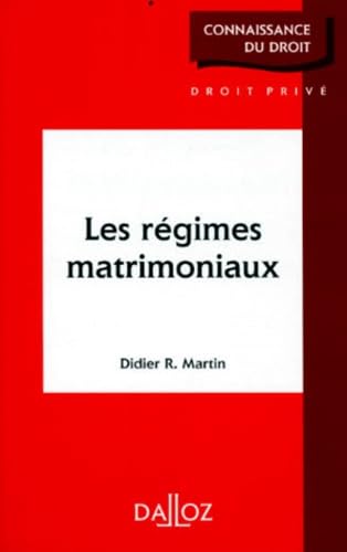 Les Regimes Matrimoniaux. Edition 1995