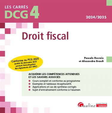 Droit fiscal : DCG 4, 2024-2025