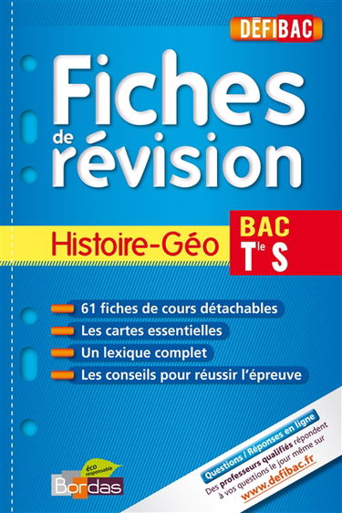 Histoire-géo, bac terminale S : fiches de révision