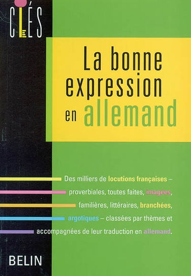 La bonne expression en allemand