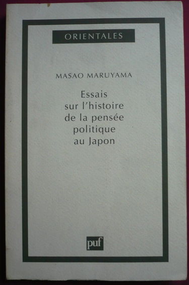Essai sur l'histoire de la pensée politique au Japon