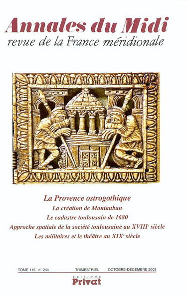 Annales du Midi, n° 244
