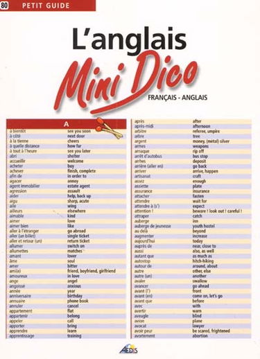 L'anglais mini-dico : français-anglais