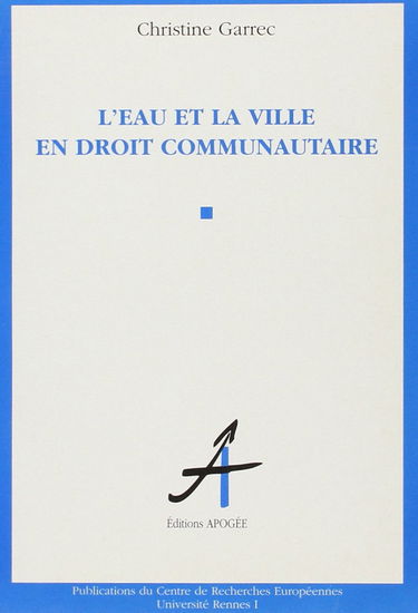 L'eau et la ville en droit communautaire