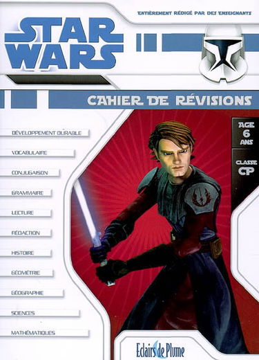 Star Wars cahier de révisions, âge 6 ans, classe CP