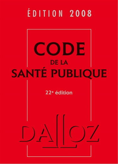 Code de la santé publique 2008
