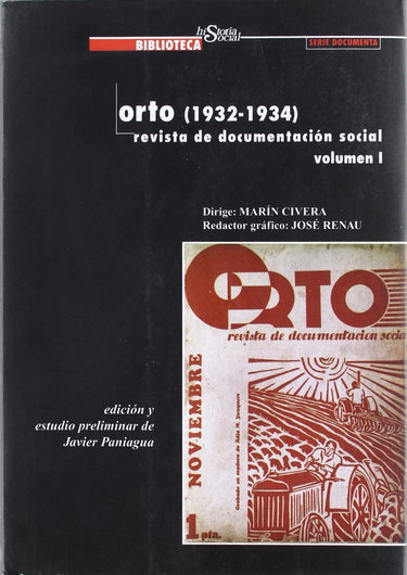Couverture de "orto" (1932-1934) revista de documentacion social (II)
