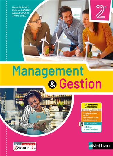 Couverture de Management & gestion, 2de : i-manuel 2.0, livre + licence élève