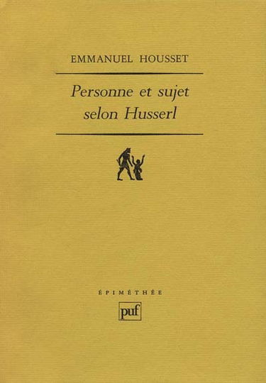 Personne et sujet selon Husserl