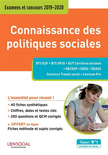 Connaissance des politiques sociales : examens et concours 2019-2020