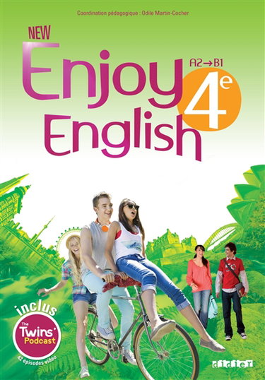 Couverture de New Enjoy English 4e : A2-B1