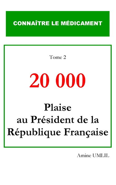 Couverture de 20 000 plaise au président de la république française par Amine Umlil