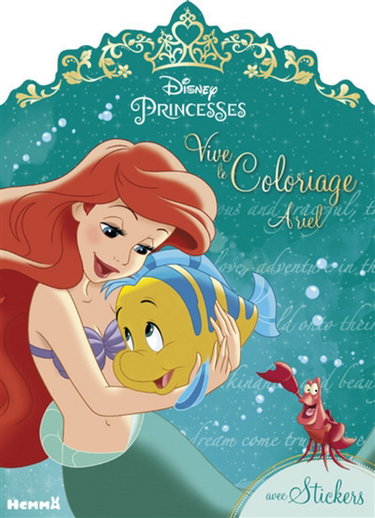 Couverture de Disney princesses : vive le coloriage : Ariel