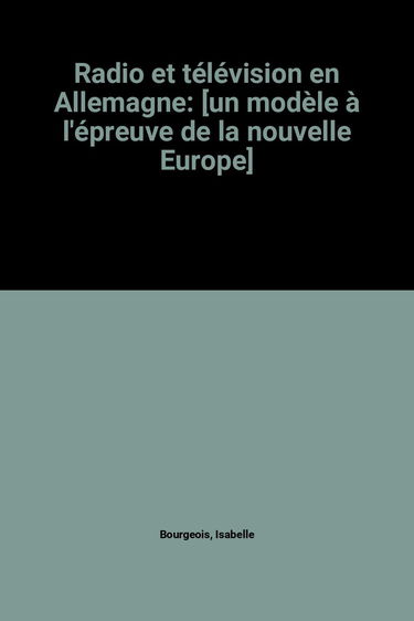Radio et télévision publiques en Allemagne