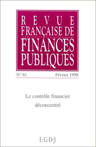 Le contrôle financier déconcentré, numéro 61