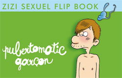 Zizi sexuel Flip book. Pubertomatic garçon