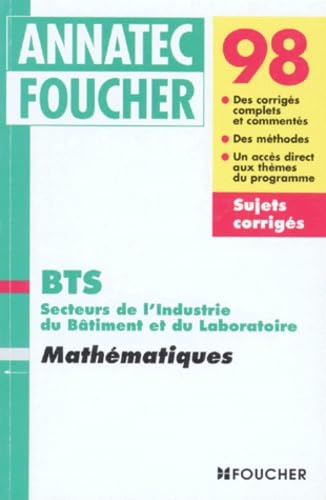 Mathématiques, BTS: Secteurs de l'industrie du bâtiment et du laboratoir