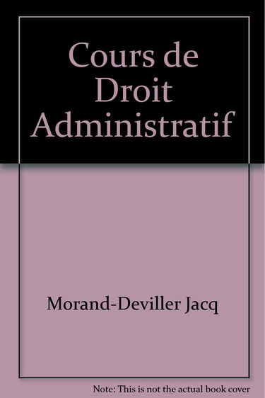 Cours de droit administratif
