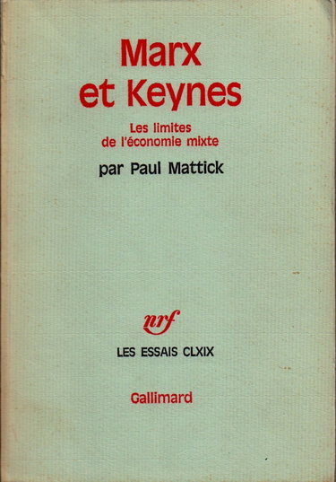 Couverture de Marx et Keynes par Paul Mattick