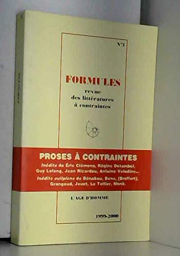 Formules, n° 3. Proses à contraintes