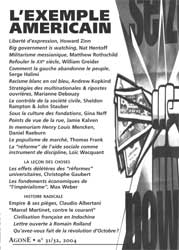 Agone, n° 31-32. L'exemple américain