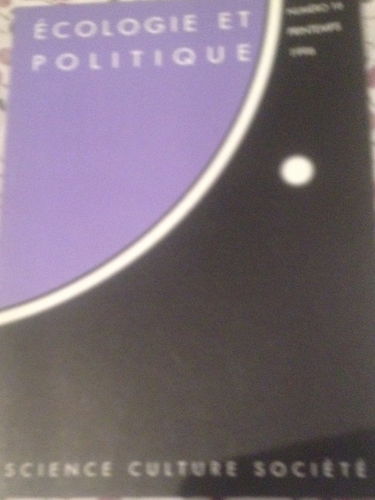 Revue écologie politique, numéro 16