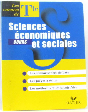 Sciences Economiques Et Sociales Terminales. Cours