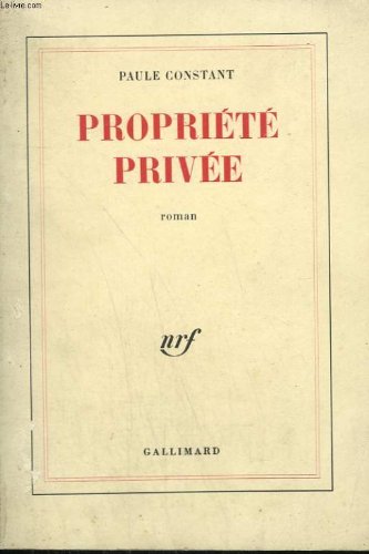 Couverture de Propriete privee.