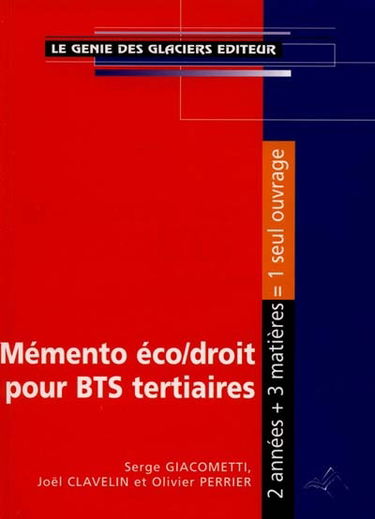 Mémento économie-droit pour BTS tertiaires