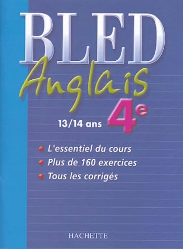 Cahier Bled : Anglais 4ème