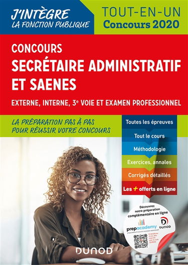 Concours secrétaire administratif et SAENES : externe, interne, 3e voie et examen professionnel : tout-en-un concours 2020