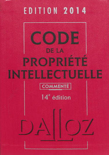 Code de la propriété intellectuelle 2014