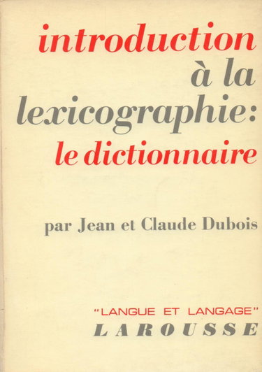 Couverture de Introduction à la lexicographie : le dictionnaire