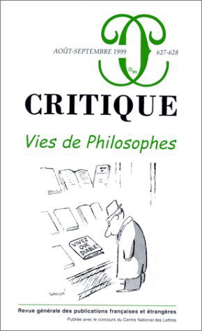 Critique, n° 627. Vies de philosophes