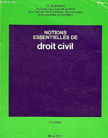 Notions essentielles de droit civil