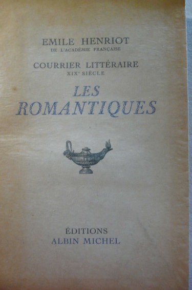 Couverture de Broché - Courrier littéraire xixe siècle - les romantiques