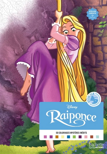 Couverture de Coloriages mystères spécial film : Raiponce : Colorie les chiffres et découvre l'image