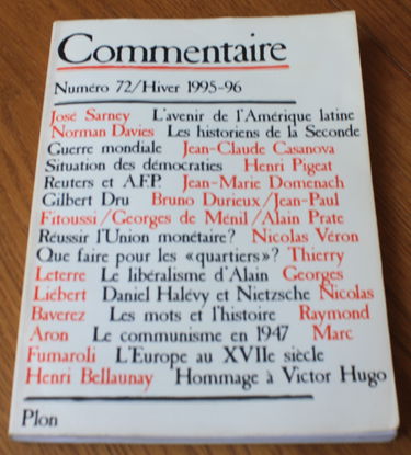 Commentaire n° 72 Hiver 1995-1996