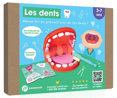 Les dents : kit Pandacraft 3-7 ans : Amuse-toi en prenant soin de tes dents !