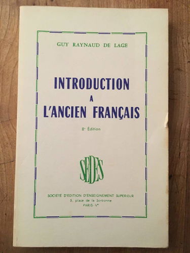 Introduction à l'ancien français