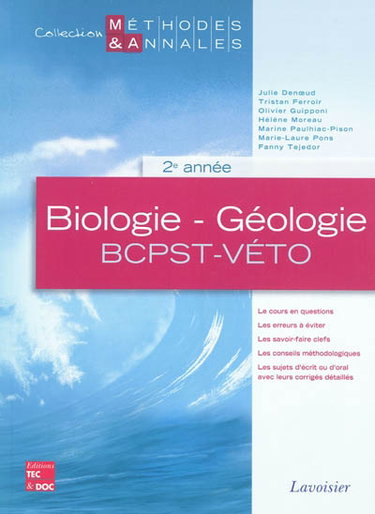 Biologie-géologie 2e année BCPST-Véto
