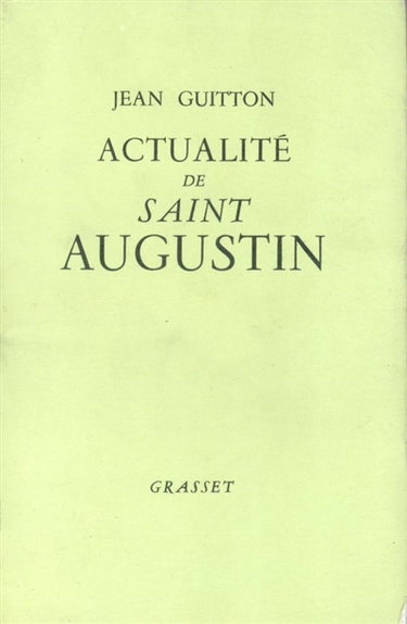 Couverture de Actualité de Saint-Augustin par Jean Guitton