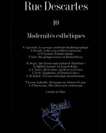 Rue Descartes, n° 10. Modernités esthétiques