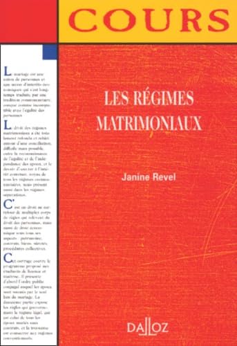 Régimes matrimoniaux